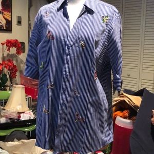 3 quarter blouse with butterfly’s